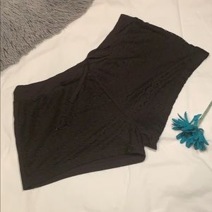 black lace shorts